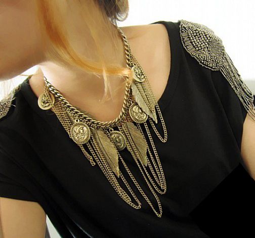 MAXI COLAR FOLHAS & MOEDAS
